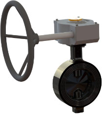 Butterfly Valve (Wafer Type) with Gear
