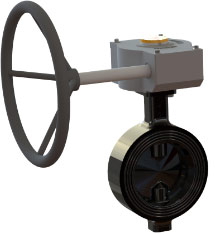 Butterfly Valve (Wafer Type) with Gear
